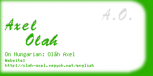 axel olah business card