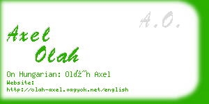 axel olah business card